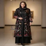 پارچه حریر سوزندوزی و پولک دوزی هندی - تصویر 2