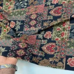 پارچه نخ باتیک طلاکوب هندی - تصویر 7